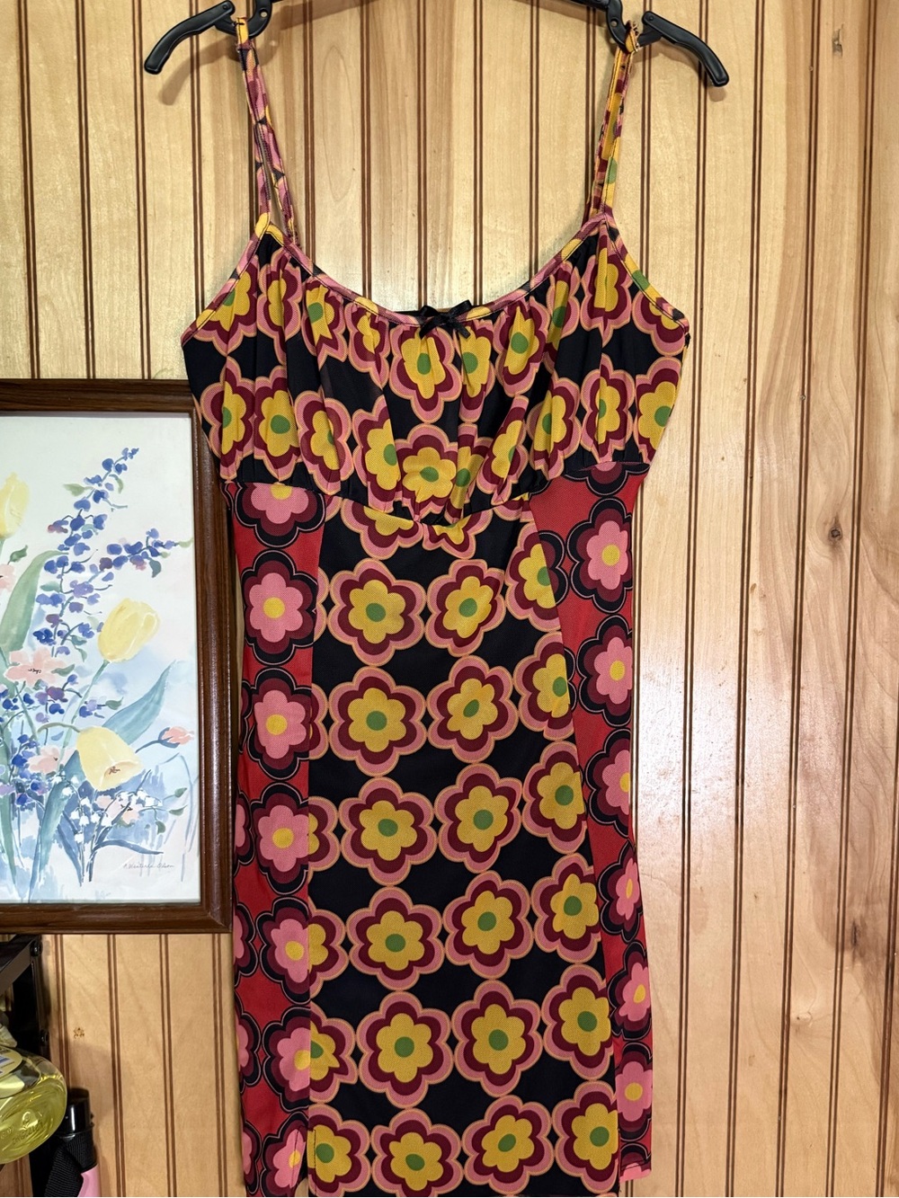 Forever 21 Groovy Flower 🌼 Power Slip Dress